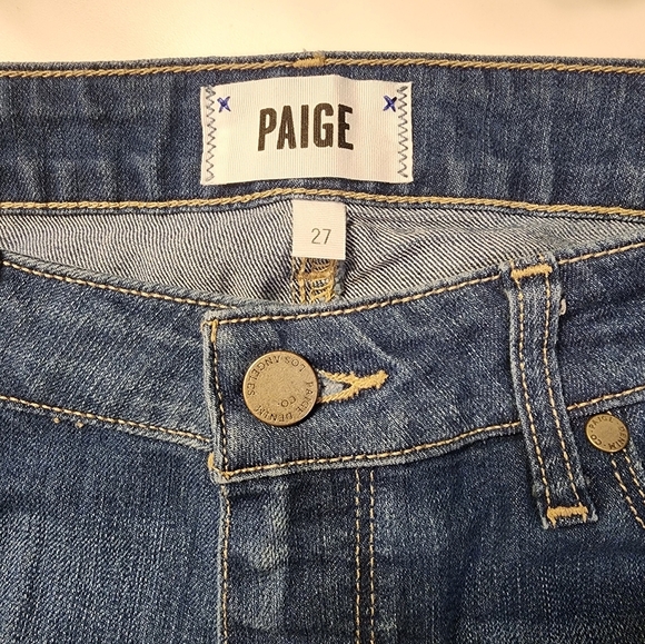 Paige Denim Shorts Medium Wash Wize 27 - Picture 2 of 3